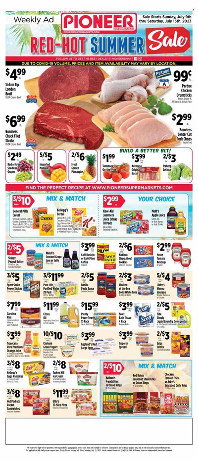Pioneer Supermarkets (NJ, NY) Weekly Ad Flyer Specials July 9 to July 15, 2023