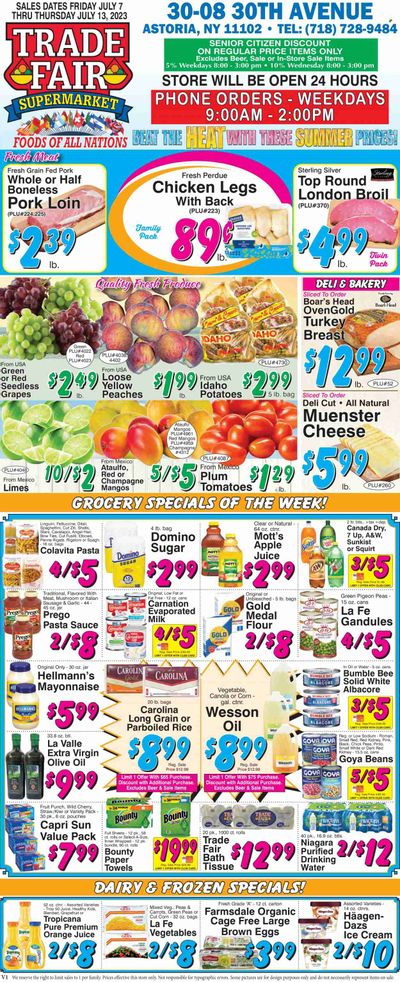 Trade Fair Supermarket (NY) Weekly Ad Flyer Specials July 7 to July 13, 2023