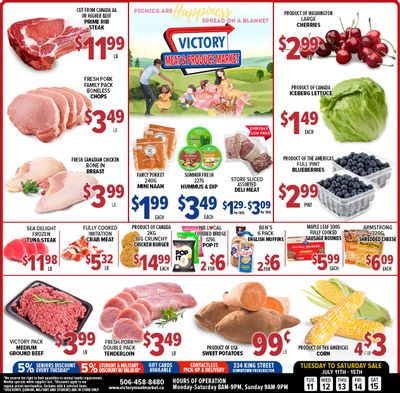 Victory Meat Market Flyer July 11 to 15