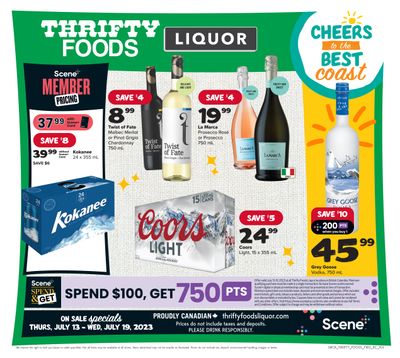 Thrifty Foods Liquor Flyer July 13 to 19