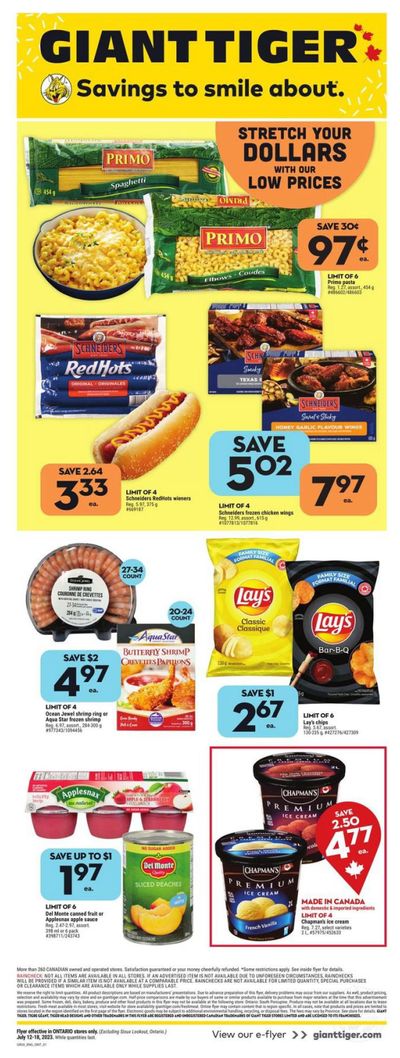 Giant Tiger (ON) Flyer July 12 to 18