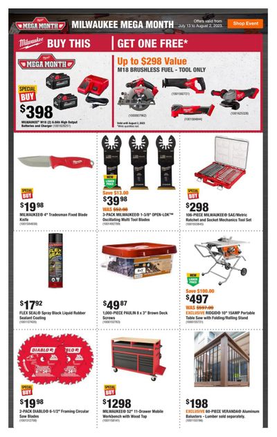 Home Depot Pro Flyer July 13 to August 2