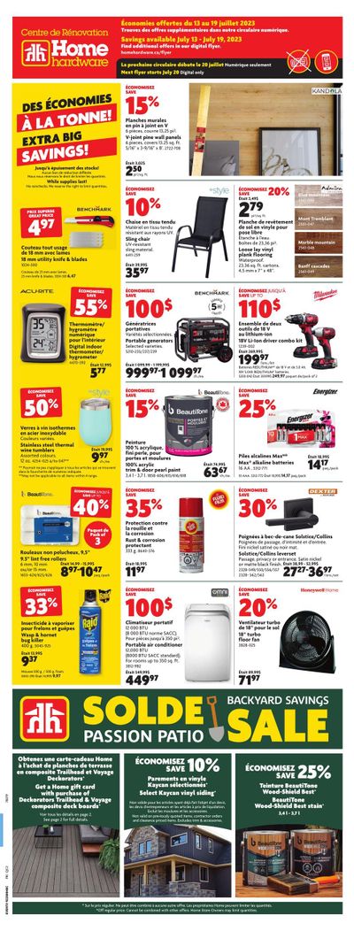 Home Hardware Building Centre (QC) Flyer July 13 to 19