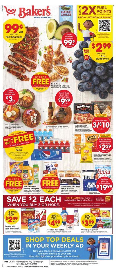 Baker's (NE) Weekly Ad Flyer Specials July 12 to July 18, 2023