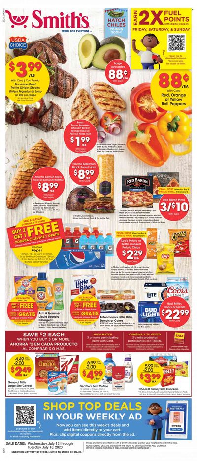 Smith's (AZ, ID, MT, NM, NV, UT, WY) Weekly Ad Flyer Specials July 12 to July 18, 2023