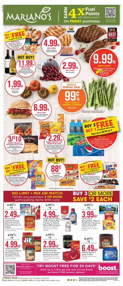 Mariano’s (IL) Weekly Ad Flyer Specials July 12 to July 18, 2023