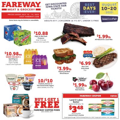 Fareway (IA) Weekly Ad Flyer Specials July 10 to July 15, 2023