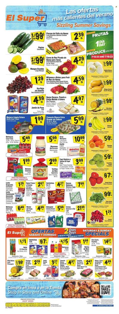 El Super (TX) Weekly Ad Flyer Specials July 12 to July 25, 2023 El Super (TX) Weekly Ad Flyer Specials July 12 to July 25, 2023