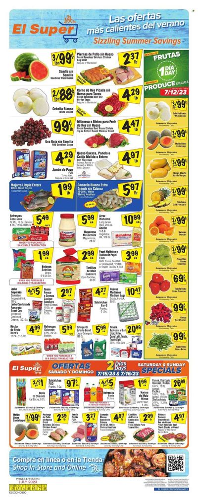 El Super (CA) Weekly Ad Flyer Specials July 12 to July 25, 2023