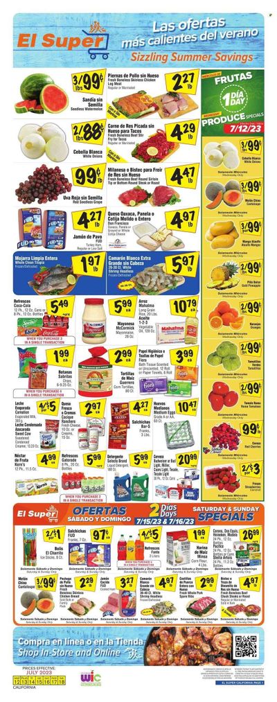 El Super (CA) Weekly Ad Flyer Specials July 12 to July 25, 2023