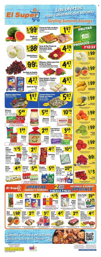 El Super (CA) Weekly Ad Flyer Specials July 12 to July 25, 2023