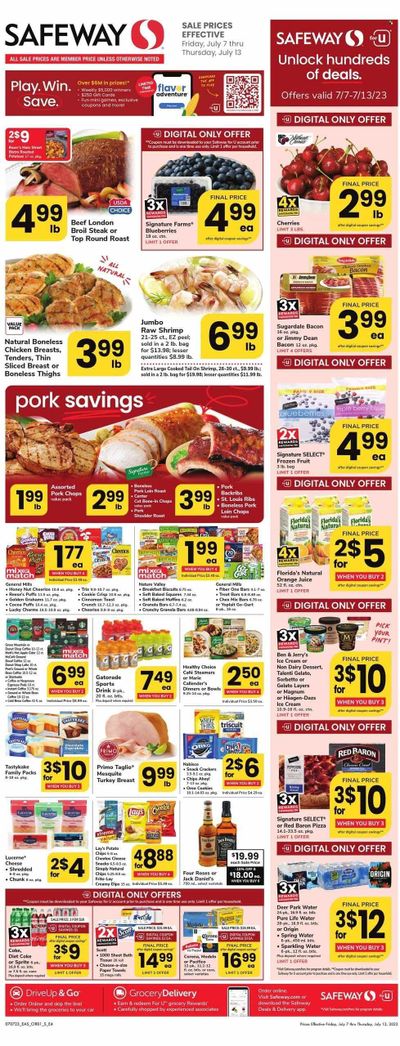 Safeway (DC) Weekly Ad Flyer Specials July 7 to July 13, 2023