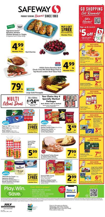 Safeway (HI) Weekly Ad Flyer Specials July 12 to July 18, 2023