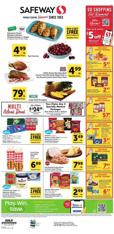Safeway (HI) Weekly Ad Flyer Specials July 12 to July 18, 2023