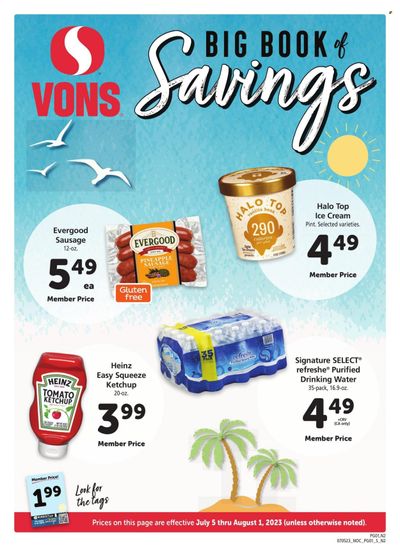 Vons (CA) Weekly Ad Flyer Specials July 5 to August 1, 2023