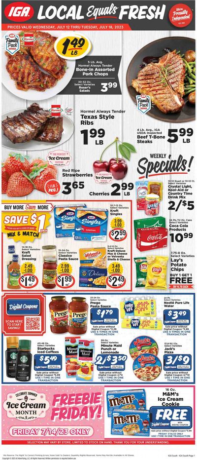 IGA (KY) Weekly Ad Flyer Specials July 12 to July 18, 2023