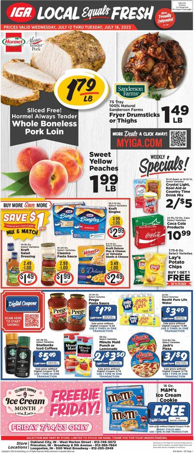 IGA (IN) Weekly Ad Flyer Specials July 12 to July 18, 2023
