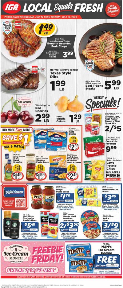 IGA (TN) Weekly Ad Flyer Specials July 12 to July 18, 2023