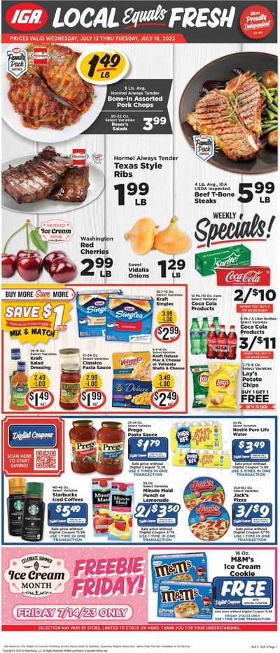 IGA (KY) Weekly Ad Flyer Specials July 12 to July 18, 2023