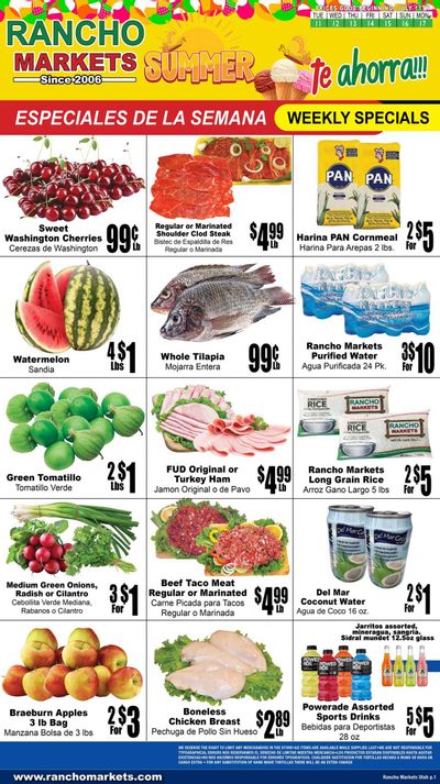 Rancho Markets (UT) Weekly Ad Flyer Specials July 11 to July 17, 2023