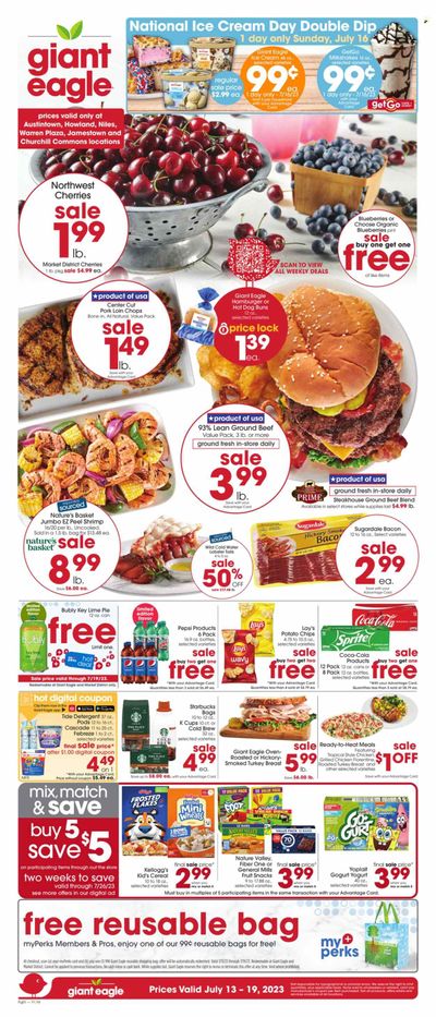 Giant Eagle (OH) Weekly Ad Flyer Specials July 13 to July 19, 2023