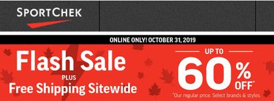 Sport Chek Canada Online Flash Sale: Today Only Save up to 60% Off + FREE Shipping
