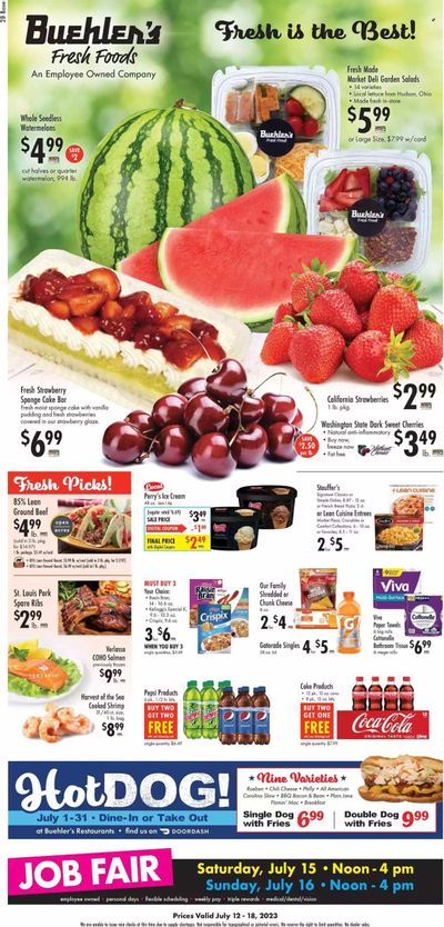 Buehler's (OH) Weekly Ad Flyer Specials July 12 to July 18, 2023