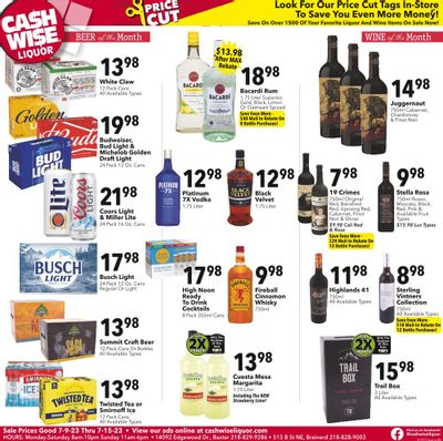 Cash Wise Liquor Only (MN) Weekly Ad Flyer Specials July 9 to July 15, 2023
