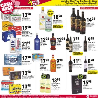 Cash Wise Liquor Only (MN) Weekly Ad Flyer Specials July 9 to July 15, 2023