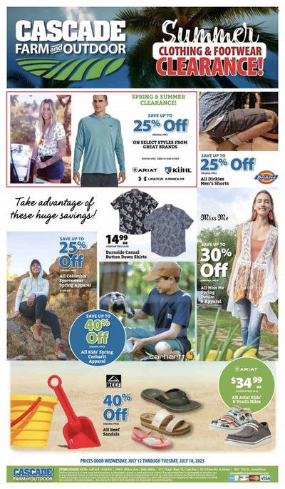 Cascade Farm And Outdoor (OR, WA) Weekly Ad Flyer Specials July 12 to July 18, 2023