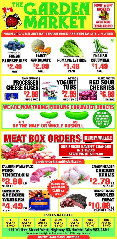 The Garden Market Flyer July 14 to 20