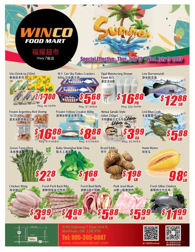 WinCo Food Mart (HWY 7) Flyer July 13 to 19