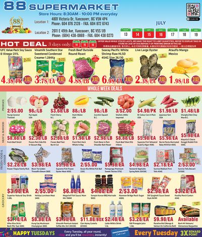 88 Supermarket Flyer July 13 to 19