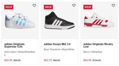 Foot Locker Canada: up to 50% off Adidas Sale
