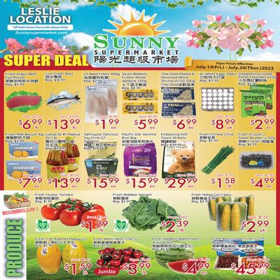 Sunny Supermarket (Leslie) Flyer July 14 to 20