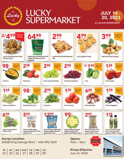 Lucky Supermarket (Surrey) Flyer July 14 to 20