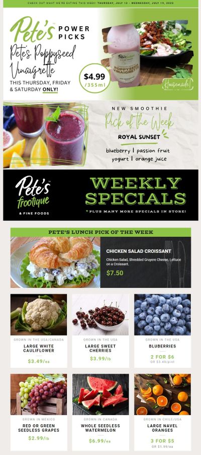 Pete's Fine Foods Flyer July 13 to 19