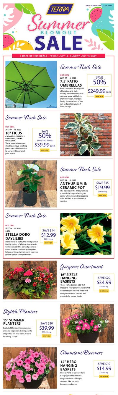 Terra Greenhouses Flyer July 14 to 20