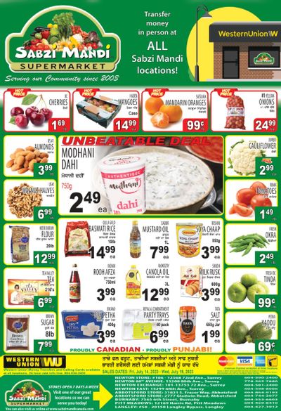 Sabzi Mandi Supermarket Flyer July 14 to 19