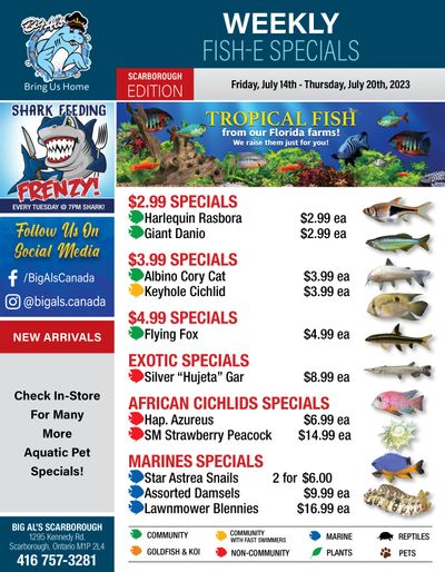 Big Al's (Scarborough) Weekly Specials July 14 to 20