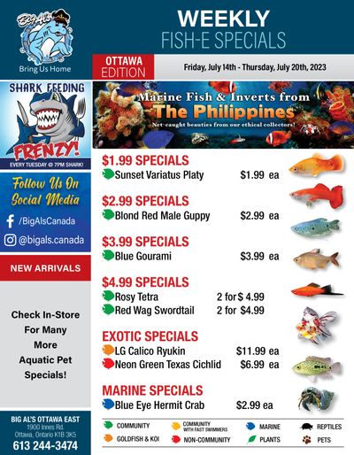 Big Al's (Ottawa East) Weekly Specials July 14 to 20