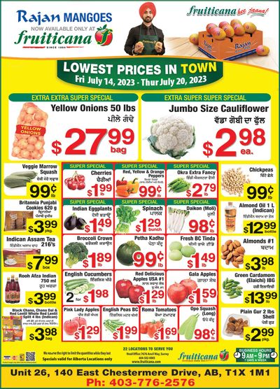 Fruiticana (Chestermere) Flyer July 14 to 20