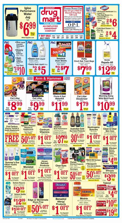Discount Drug Mart (OH) Weekly Ad Flyer Specials July 19 to July 25, 2023