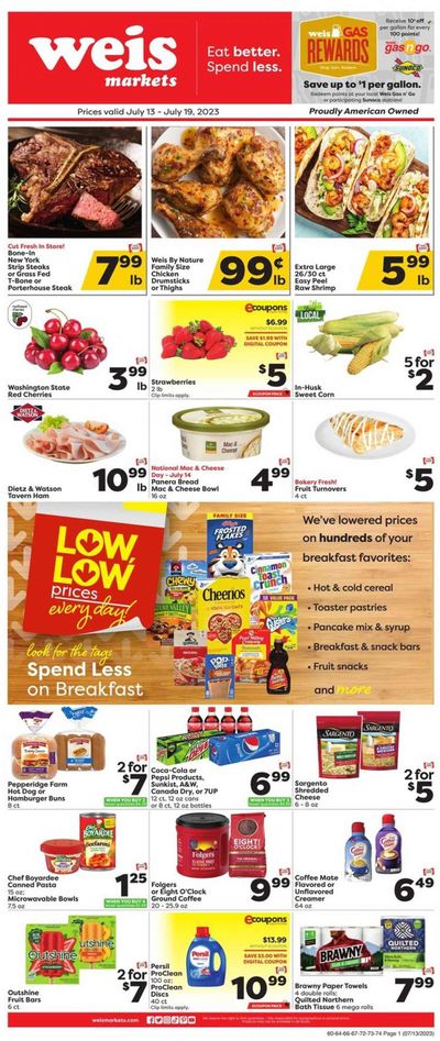 Weis (MD, NY, PA) Weekly Ad Flyer Specials July 13 to July 19, 2023