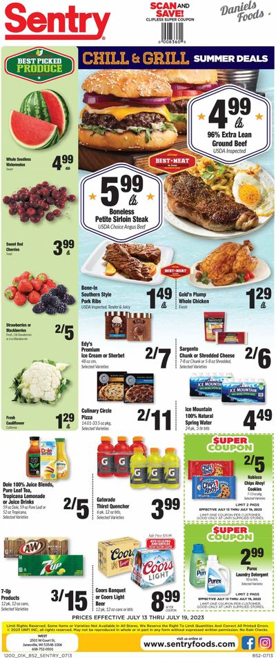 Sentry Foods (WI) Weekly Ad Flyer Specials July 13 to July 19, 2023