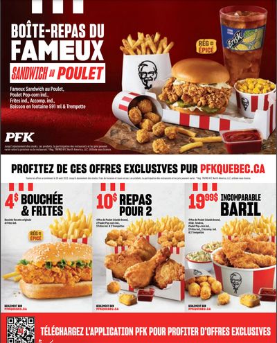 KFC Canada Coupon (Quebec) Valid until August 20