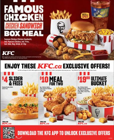 KFC Canada Coupon (Saskatchewan) Valid until August 20
