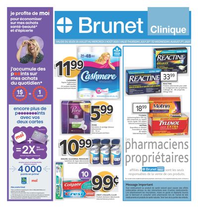 Brunet Clinique Flyer July 20 to August 2