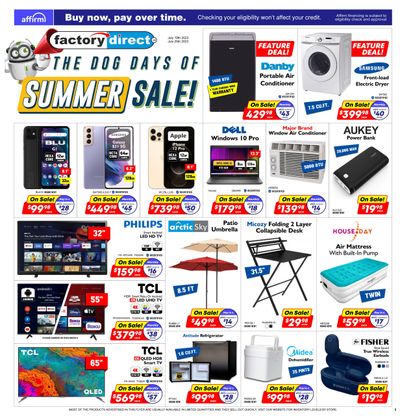 Factory Direct Flyer July 19 to 25