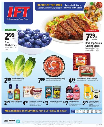IFT Independent Food Town Flyer July 20 to 26